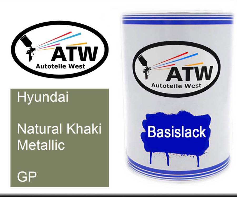 Hyundai, Natural Khaki Metallic, GP: 500ml Lackdose, von ATW Autoteile West.